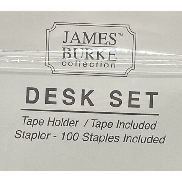 James Burke Collection Desk Accessory Set Stapler 100 Staples Tape Holder New - Picture 5 of 7